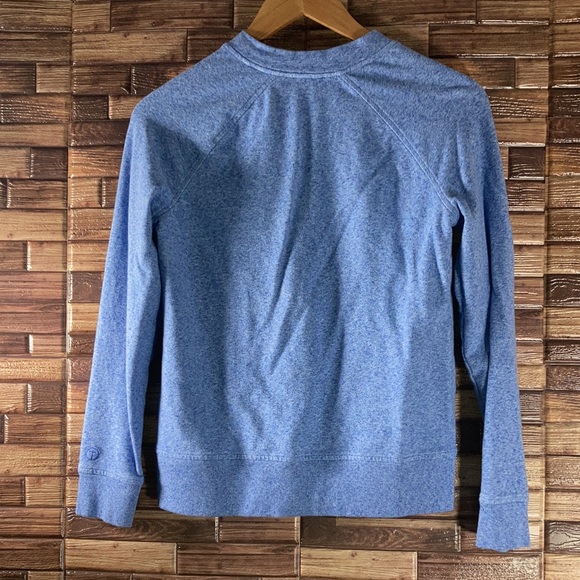 T by Talbots Women Size SP Light Blue Space Dyed Zip up Jacket - Picture 2 of 11